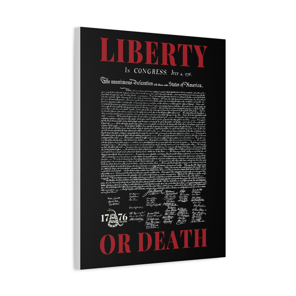 Liberty or Death Matte Canvas Print — Declaration of Independence Wall Art