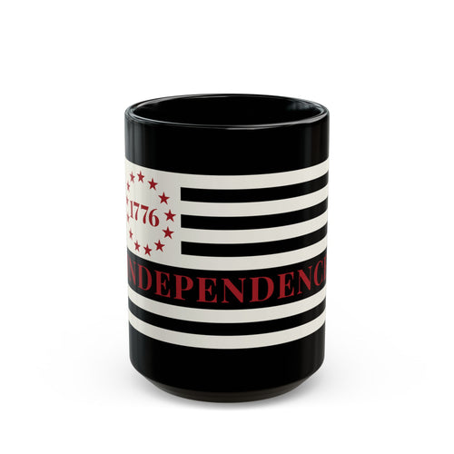 1776 Collective Independence Flag Black Mug