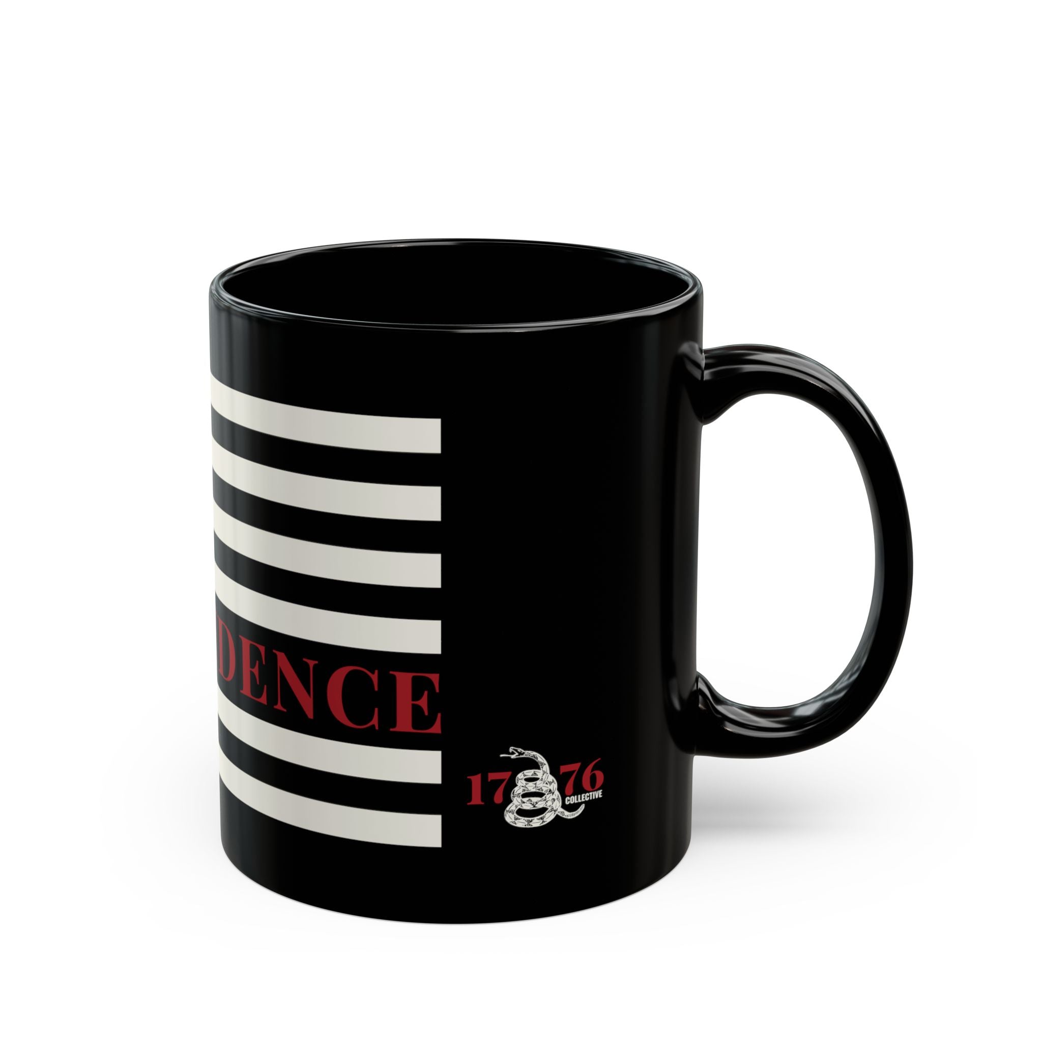 1776 Collective Independence Flag Black Mug