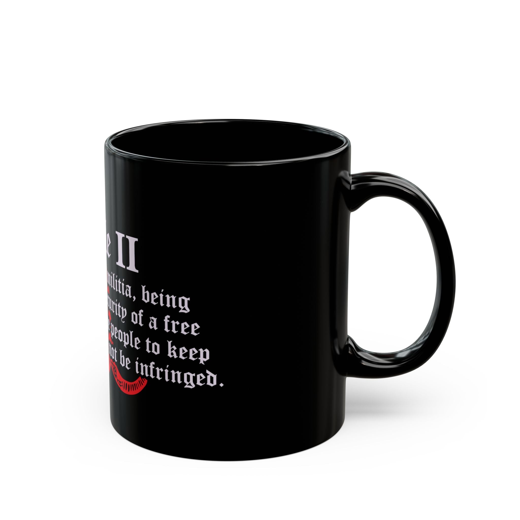 Article II Coffee Mug – 2nd Amendment Black Ceramic Mug