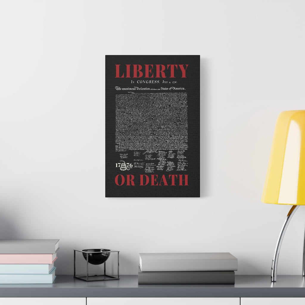 Liberty or Death Matte Canvas Print — Declaration of Independence Wall Art