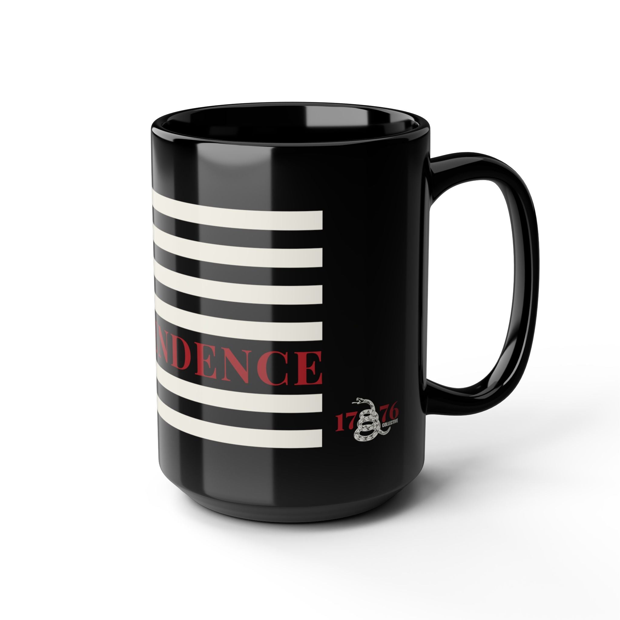 1776 Collective Independence Flag Black Mug