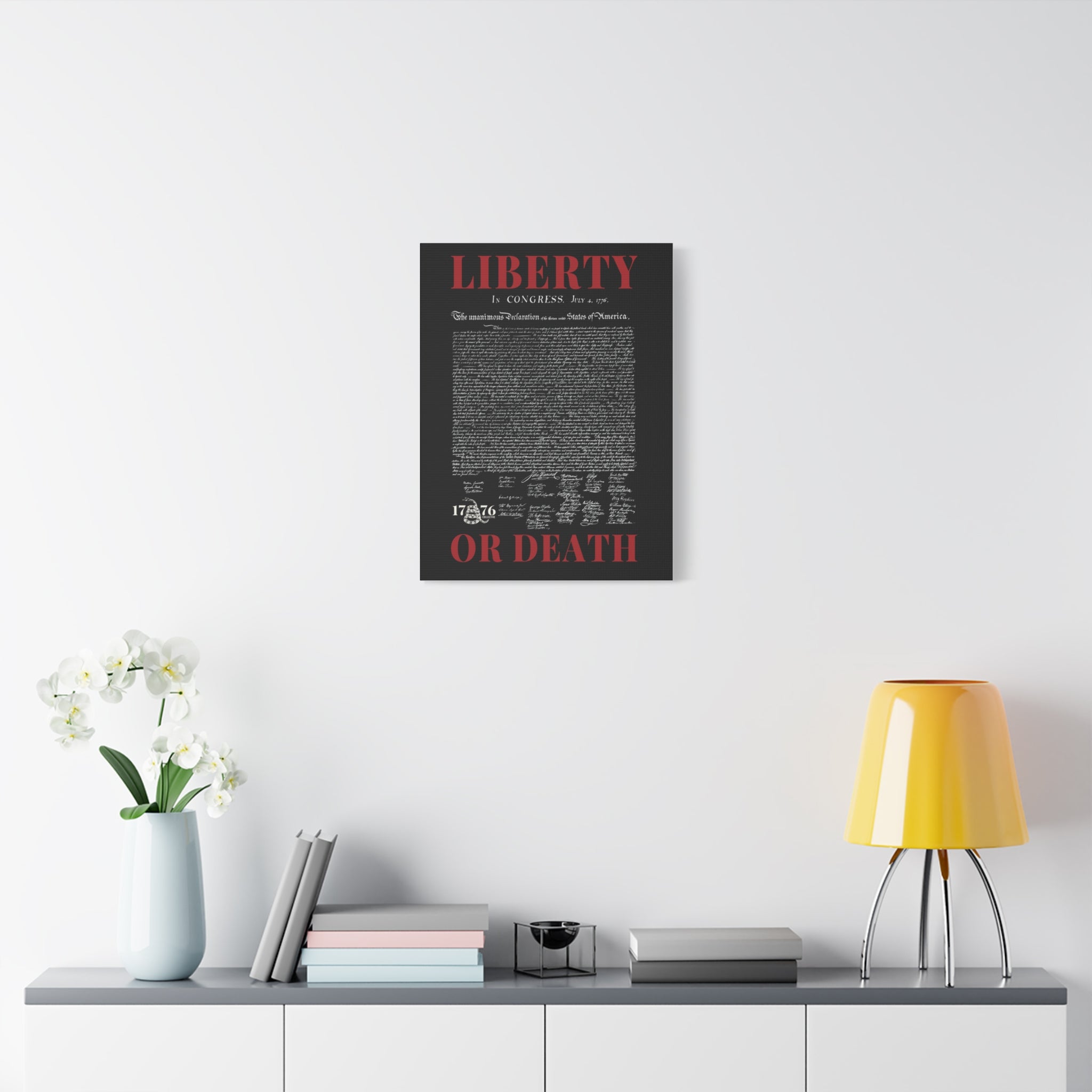 Liberty or Death Matte Canvas Print — Declaration of Independence Wall Art
