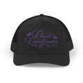Chaos Coordinator Trucker Cap — Glitter Script Snapback Hat