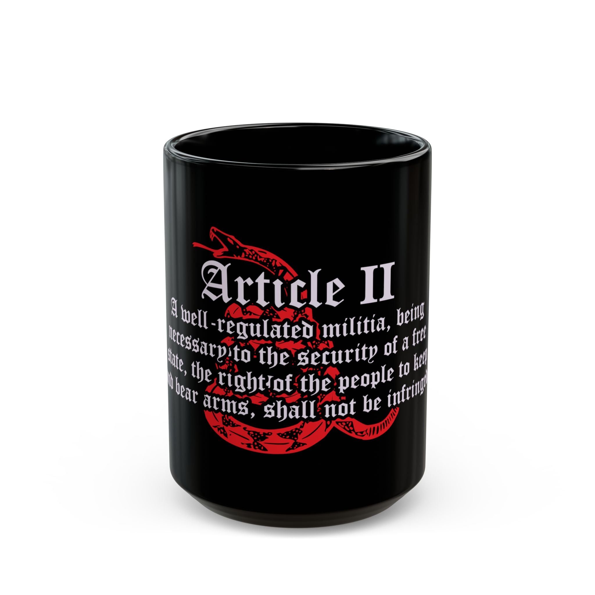 Article II Coffee Mug – 2nd Amendment Black Ceramic Mug