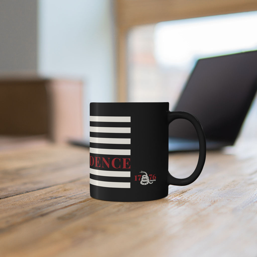 1776 Collective Independence Flag Black Mug
