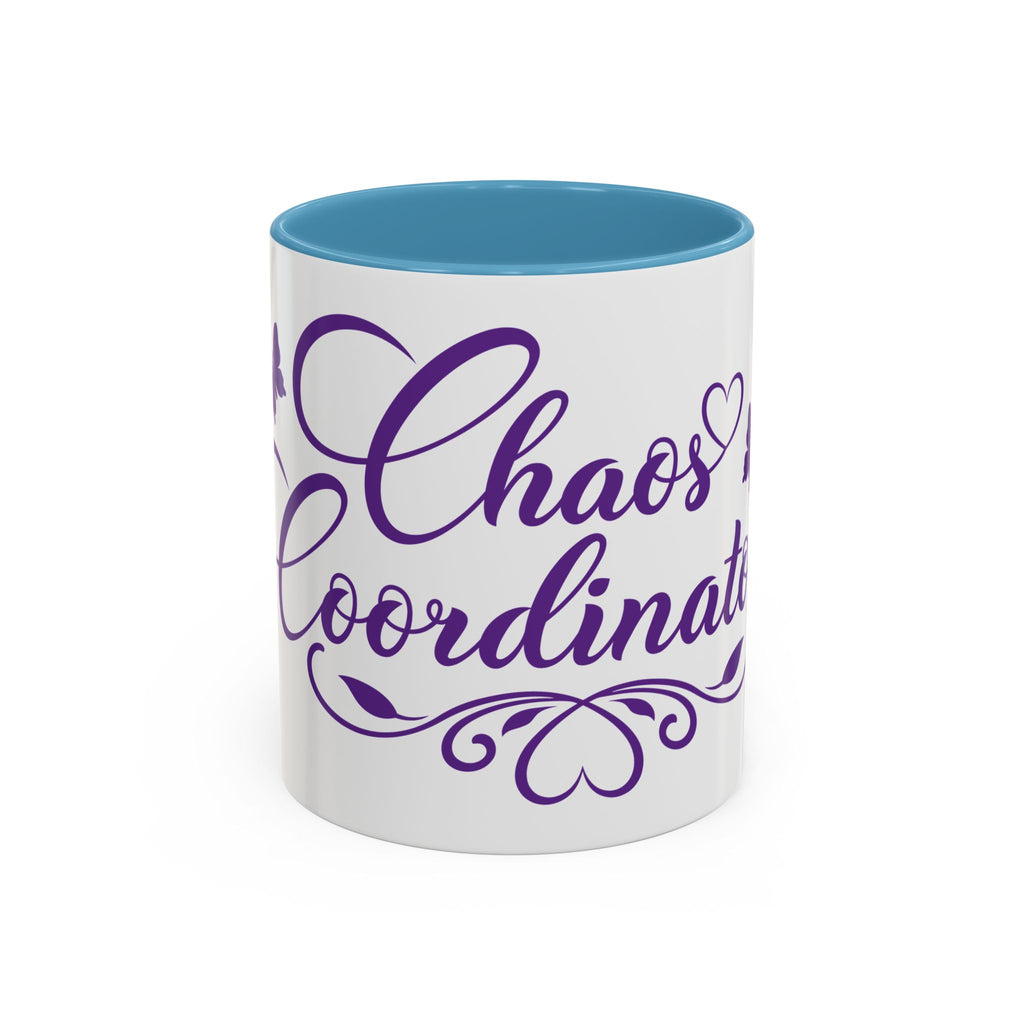 Chaos Coordinator Accent Coffee Mug (11/15 oz) Purple/Blue