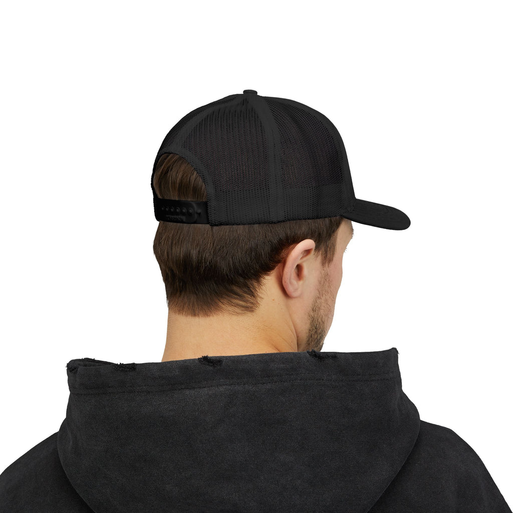 Chaos Coordinator Trucker Cap — Glitter Script Snapback Hat
