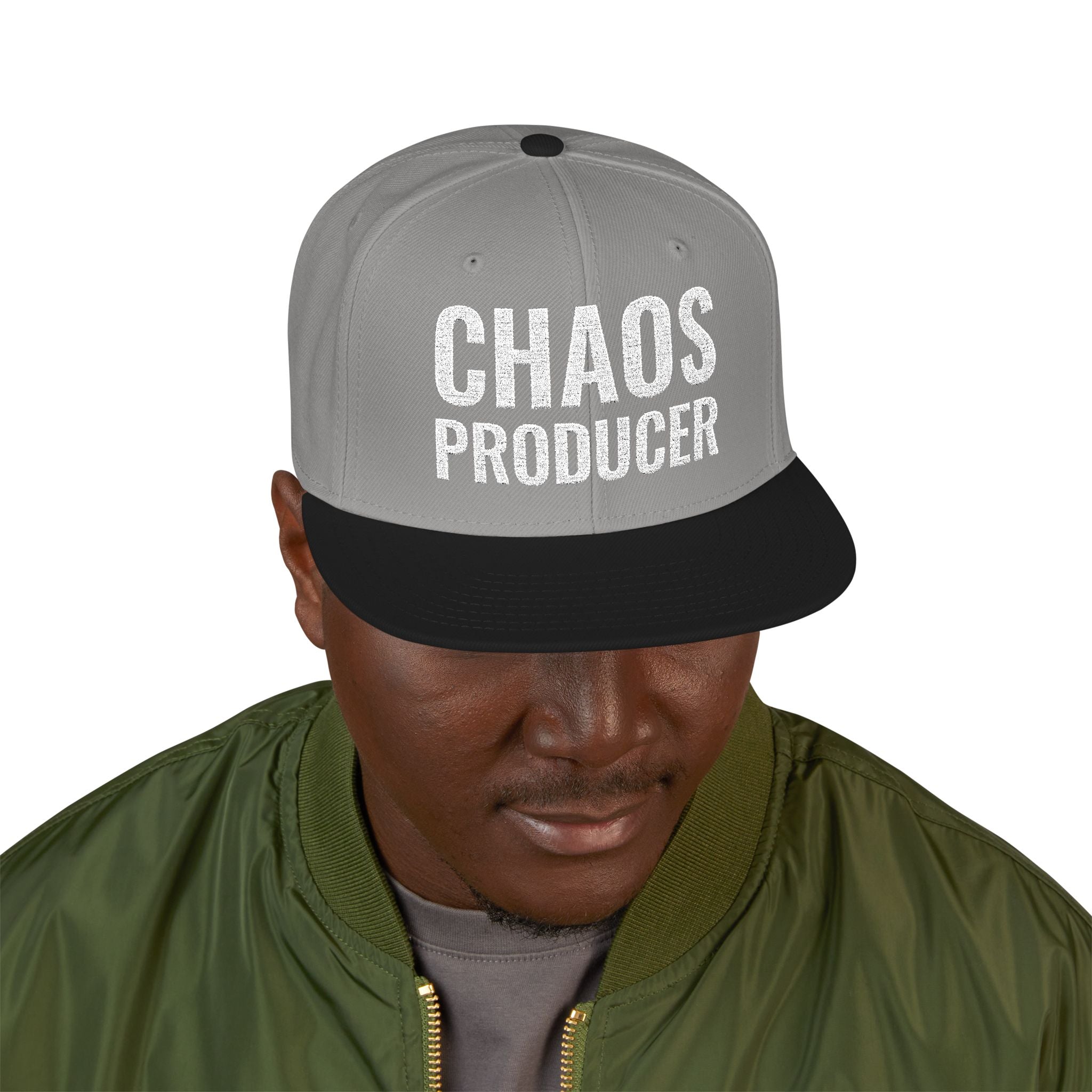 Snapback Hat — "Chaos Producer" Embroidered 1776 Retro Streetwear Cap