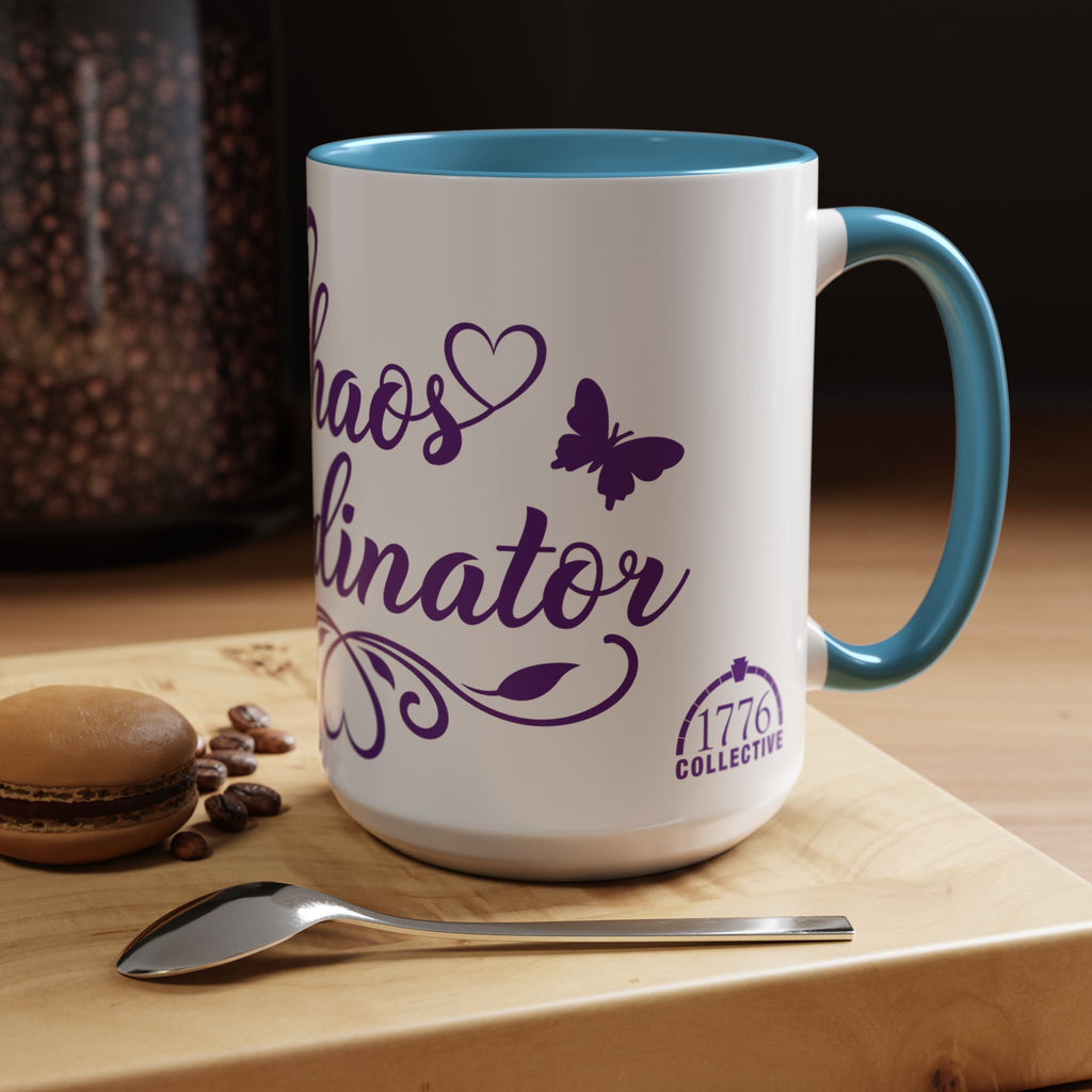 Chaos Coordinator Accent Coffee Mug (11/15 oz) Purple/Blue
