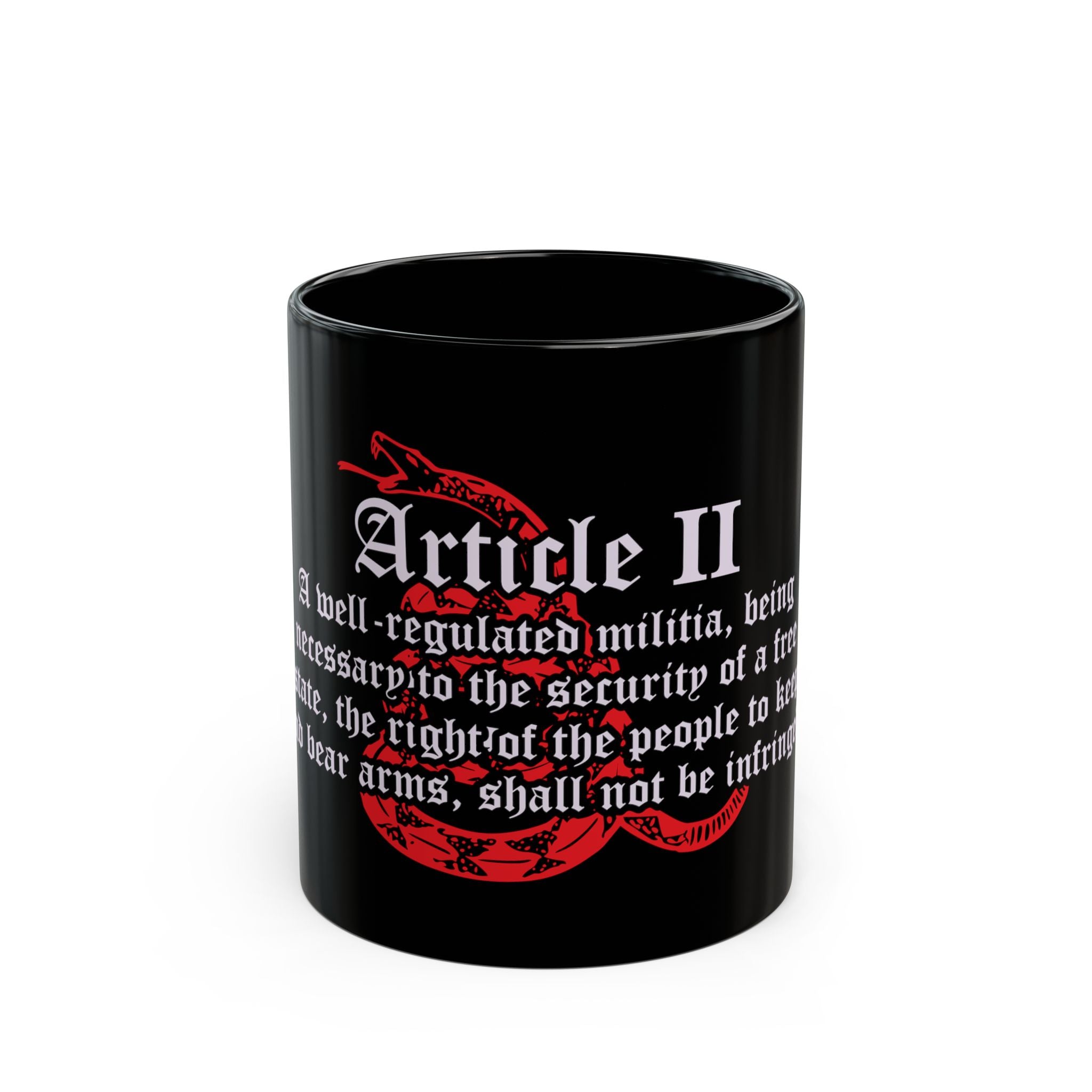 Article II Coffee Mug – 2nd Amendment Black Ceramic Mug