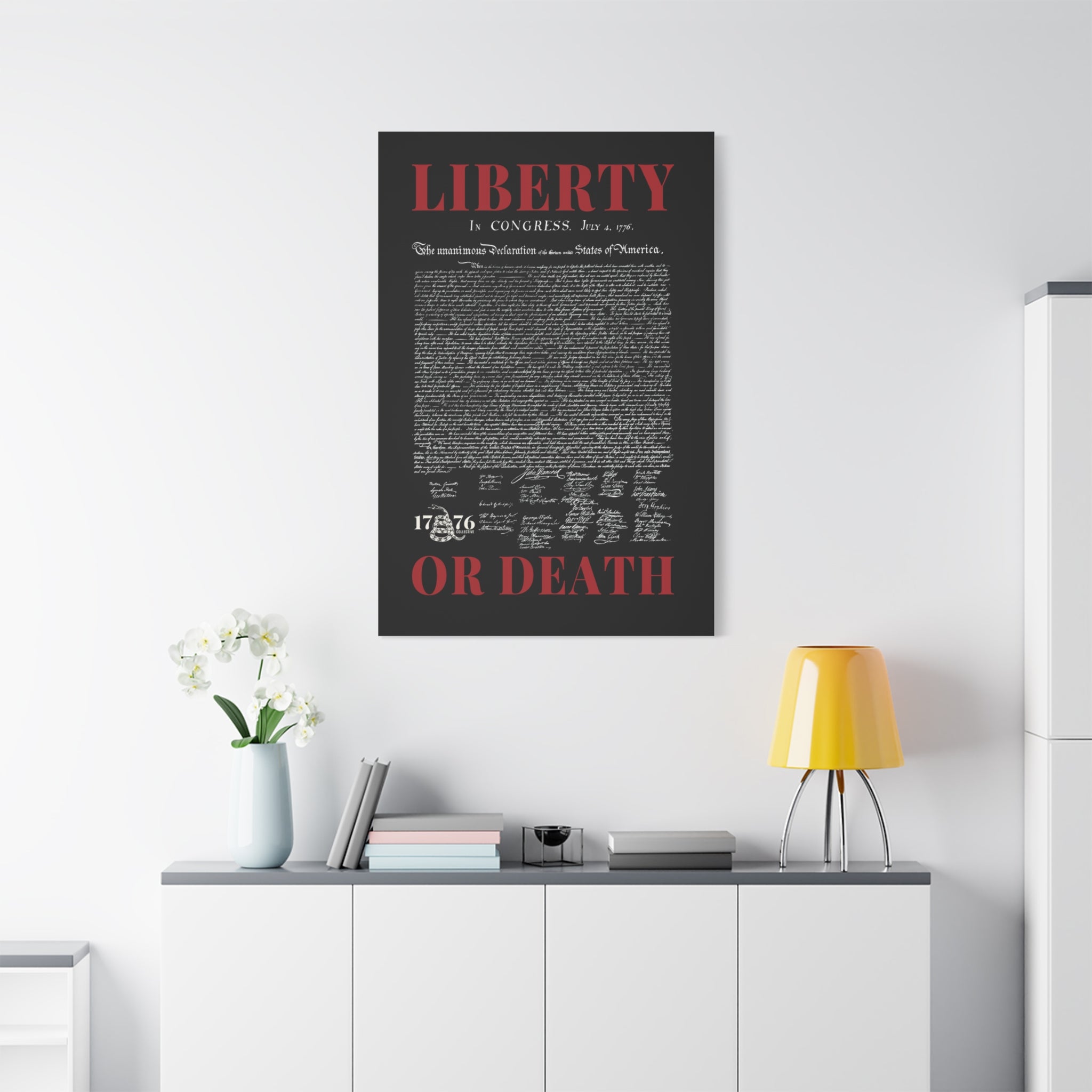 Liberty or Death Matte Canvas Print — Declaration of Independence Wall Art