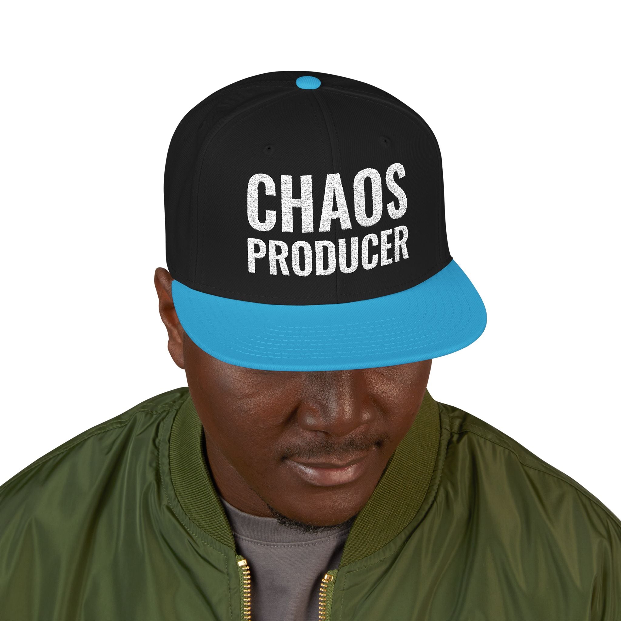 Snapback Hat — "Chaos Producer" Embroidered 1776 Retro Streetwear Cap