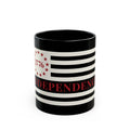 1776 Collective Independence Flag Black Mug