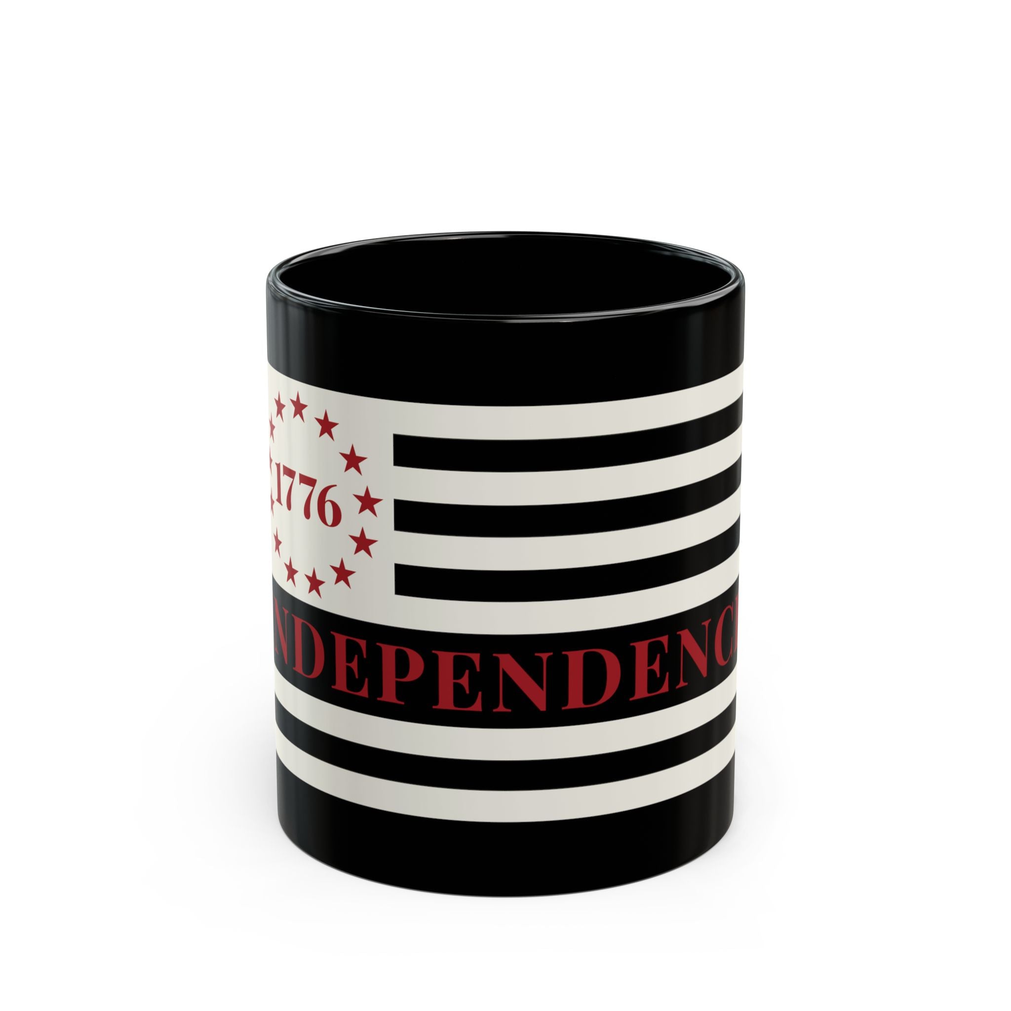 1776 Collective Independence Flag Black Mug