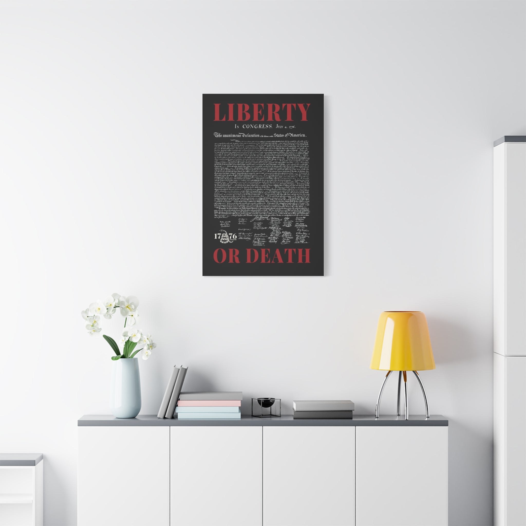 Liberty or Death Matte Canvas Print — Declaration of Independence Wall Art