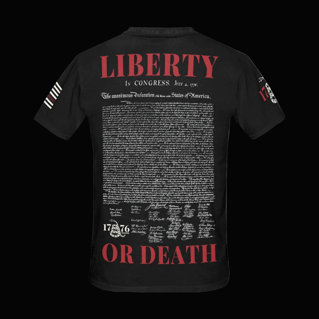 Patriotic Declaration of Independence t-shirt with premium American revolutionary design
