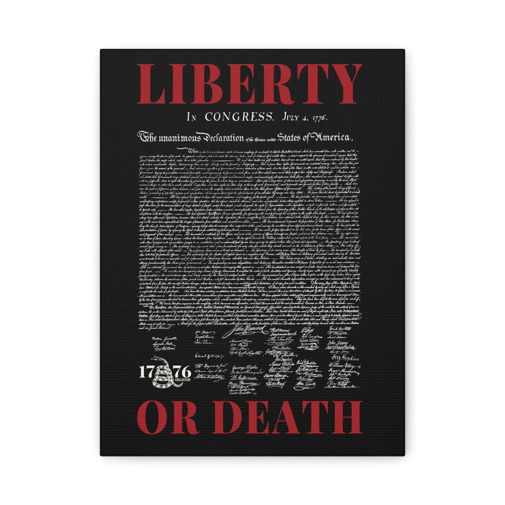 Liberty or Death Matte Canvas Print — Declaration of Independence Wall Art