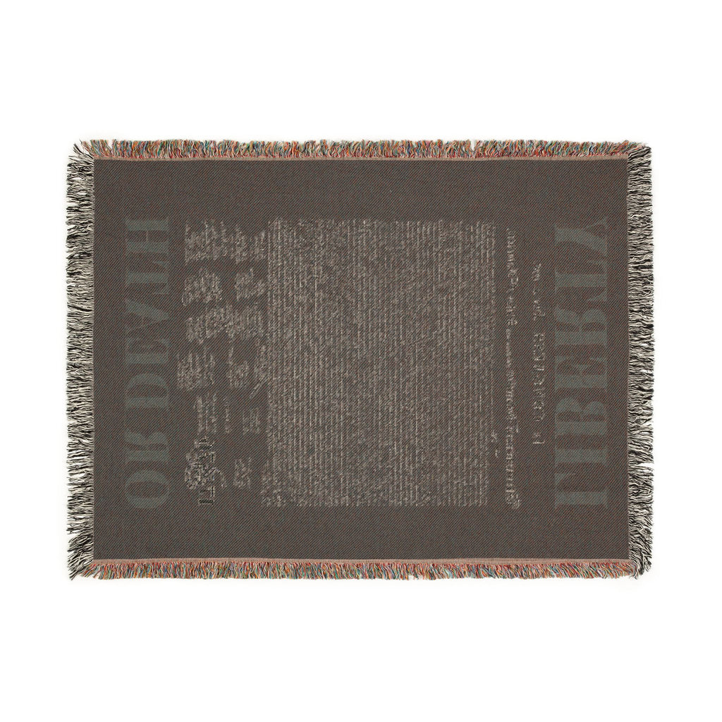 Liberty or Death Declaration Woven Blanket