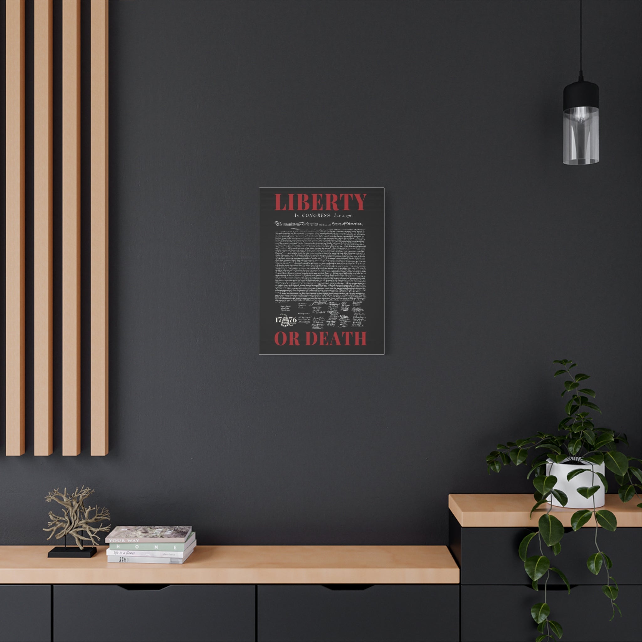 Liberty or Death Matte Canvas Print — Declaration of Independence Wall Art