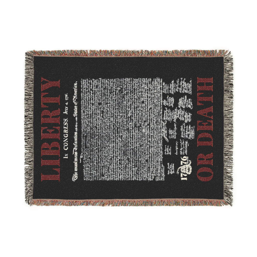 Liberty or Death Declaration Woven Blanket