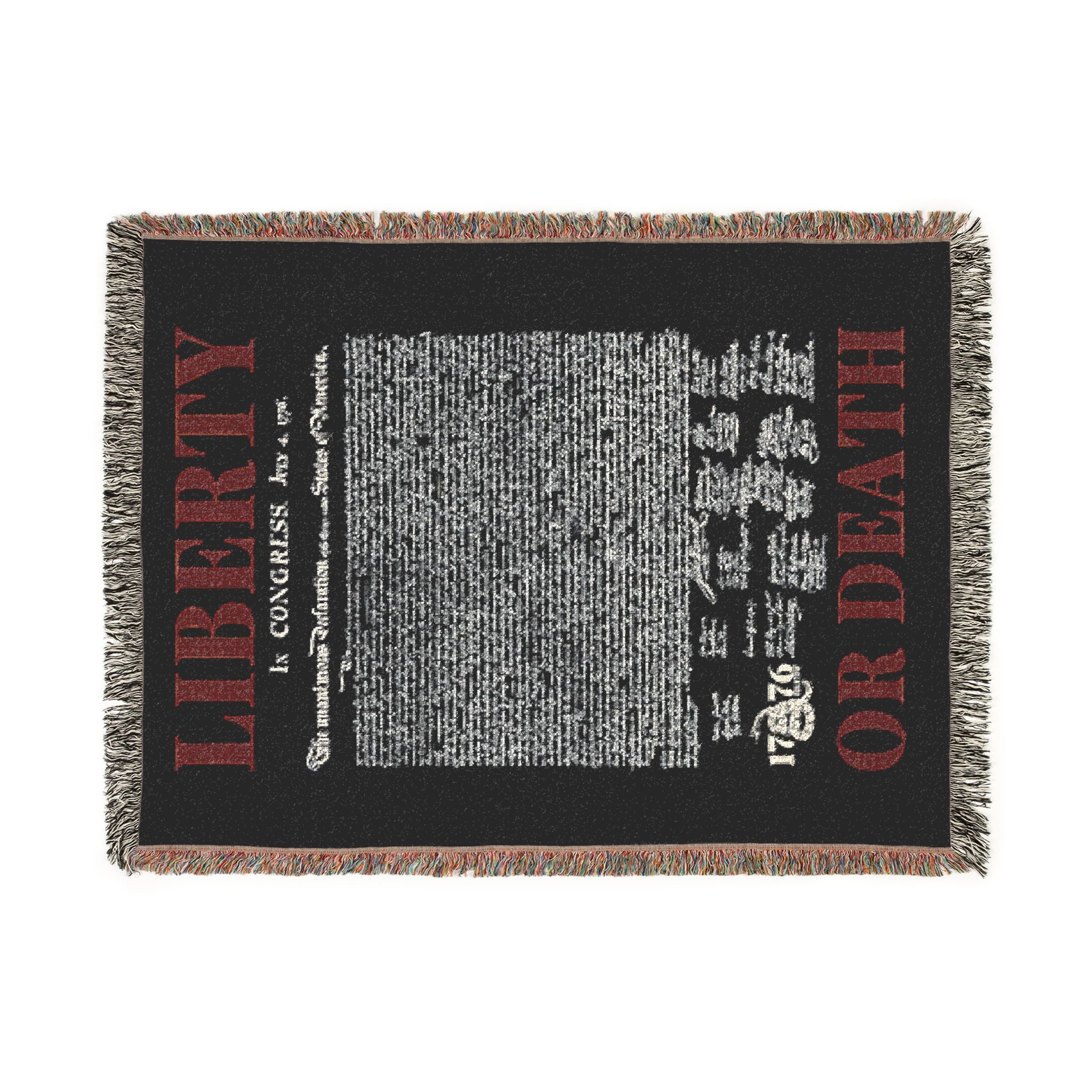 Liberty or Death Declaration Woven Blanket