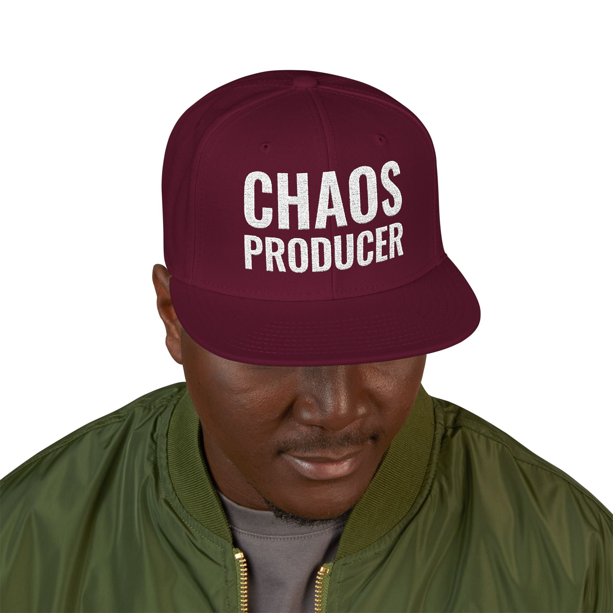 Snapback Hat — "Chaos Producer" Embroidered 1776 Retro Streetwear Cap
