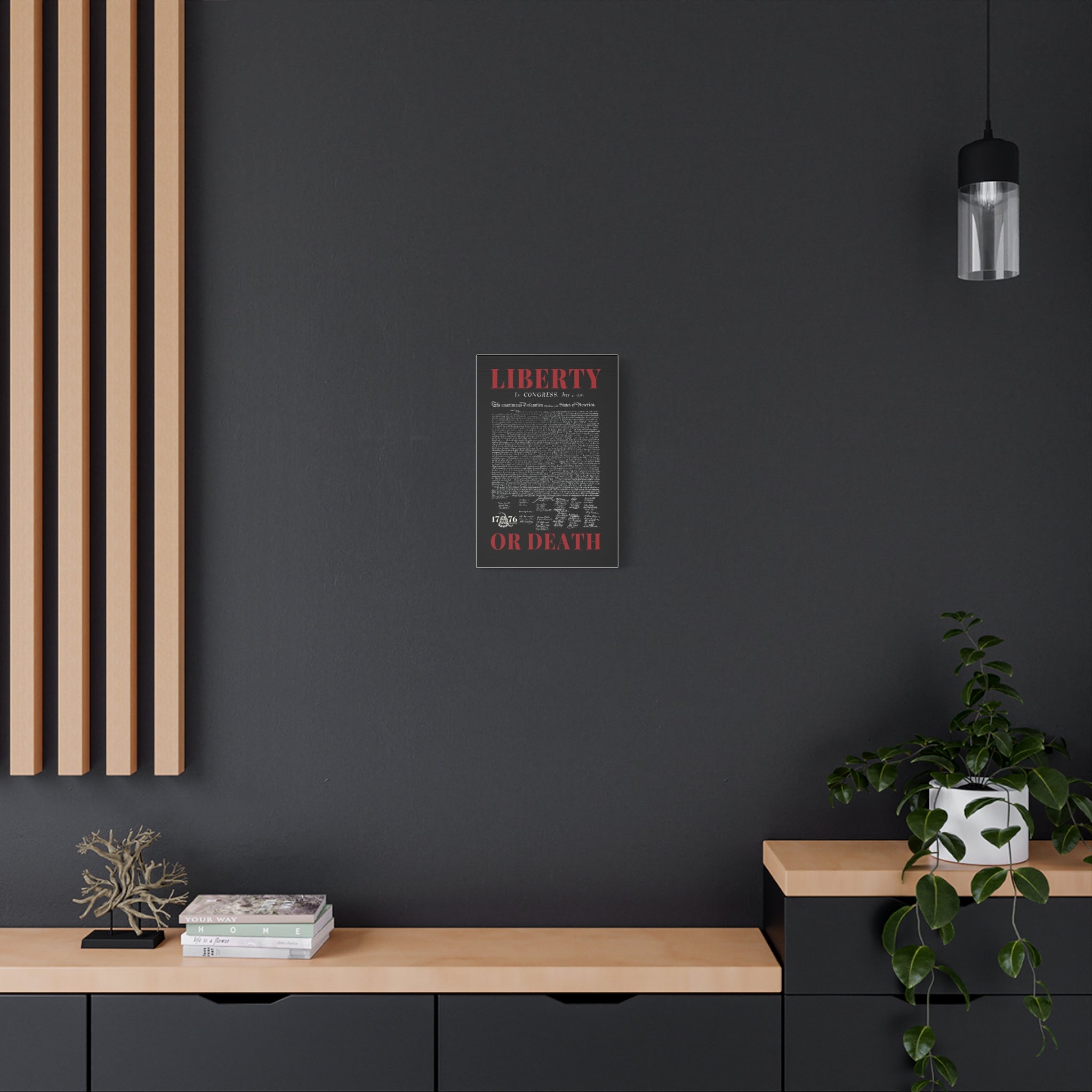 Liberty or Death Matte Canvas Print — Declaration of Independence Wall Art