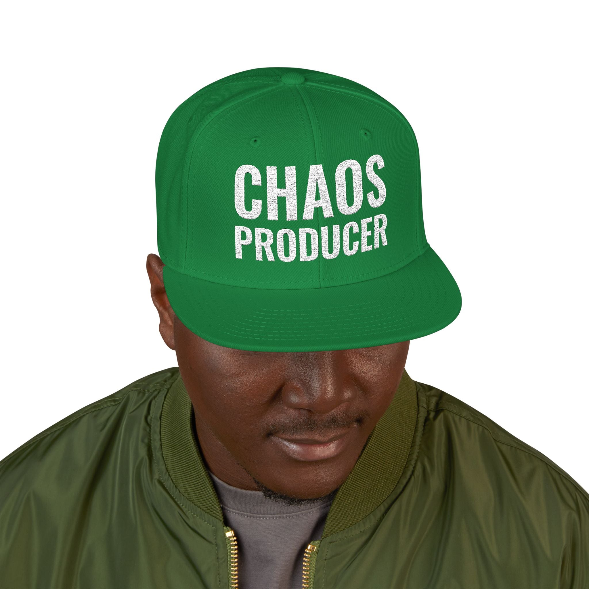 Snapback Hat — "Chaos Producer" Embroidered 1776 Retro Streetwear Cap