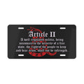 Article II Second Amendment License Plate with Gadsden Snake Design