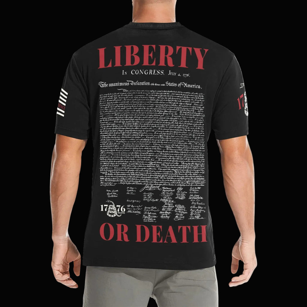 Patriotic Declaration of Independence t-shirt with premium American revolutionary design